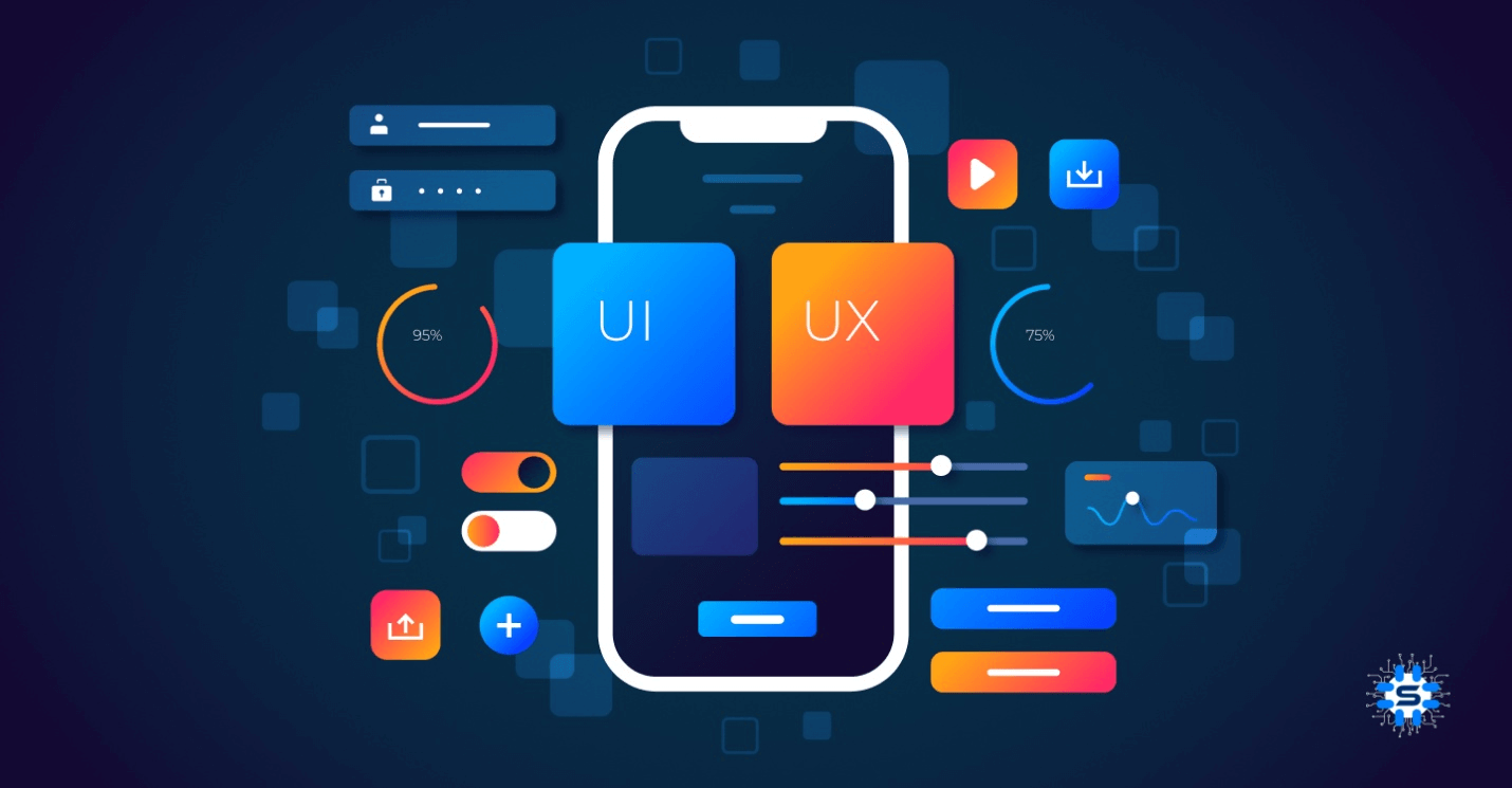 apps depicting UI and UX functionality over phones